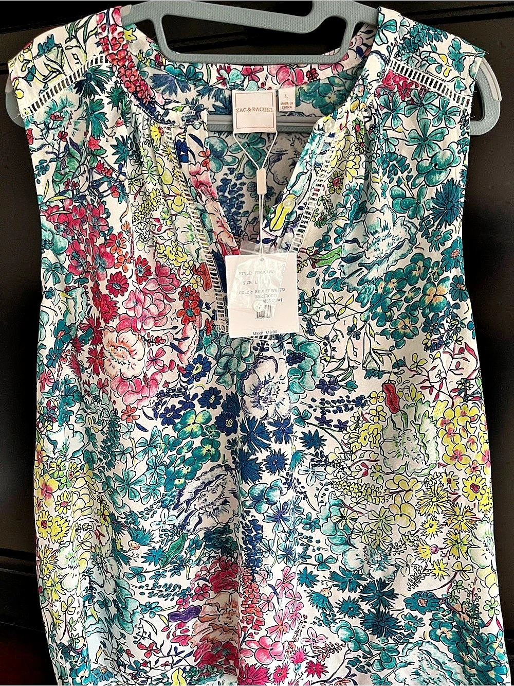 Tory Burch Floral Tank Top in Multicolor NWT